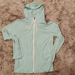 Cute, lightweight hoodie, seafoam green.
